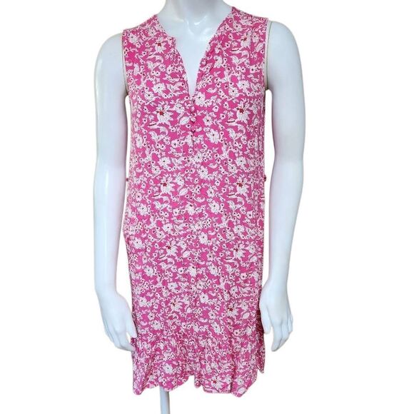 Untuckit Lucy Pink & White Floral Sleeveless Dress (S) - Picture 5 of 8